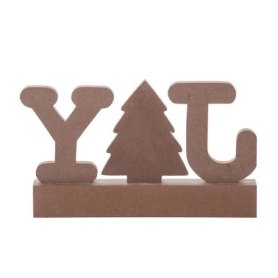 Transpac Multicolor Rustic Joy To The World Christmas Decor Figurine In Red