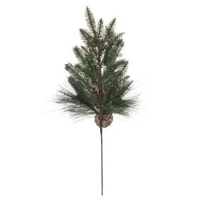 Transpac Multicolor Christmas Pine Spray With Golden Accents For Decor In Multi