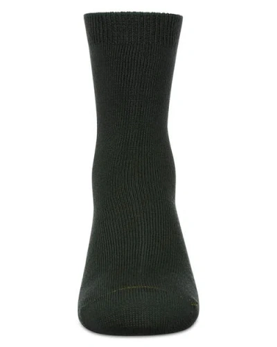 Memoi Kid's Basic Soft Rayon Crew Socks In Green