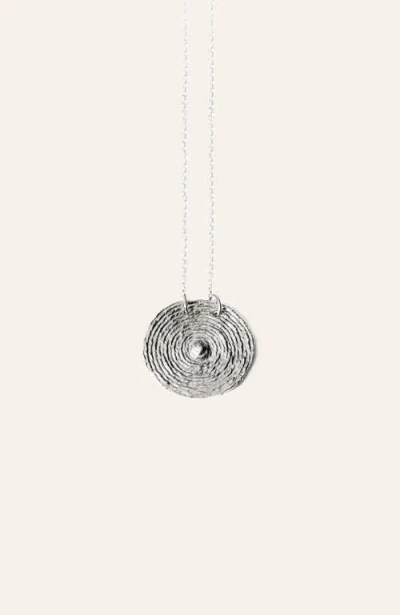 Cog Sol Necklace / 925 Sterling Silver In Silver