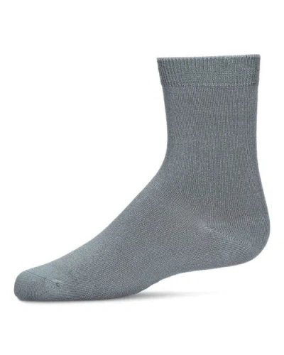 Memoi Kid's Basic Soft Rayon Crew Socks In Blue