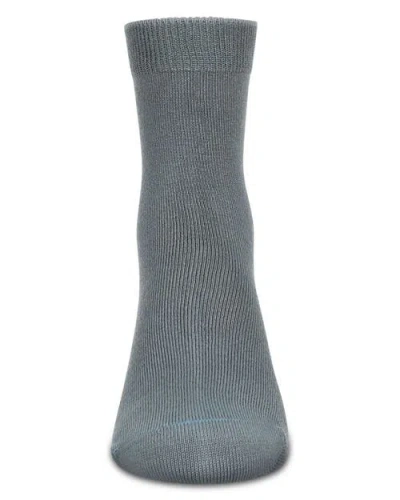 Memoi Kid's Basic Soft Rayon Crew Socks In Blue