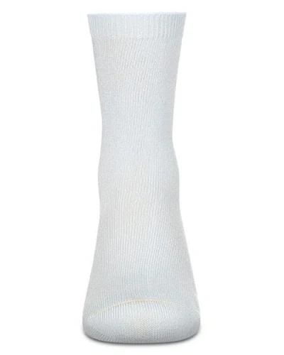 Memoi Kid's Basic Soft Rayon Crew Socks In White