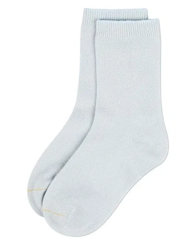 Memoi Kid's Basic Soft Rayon Crew Socks In White