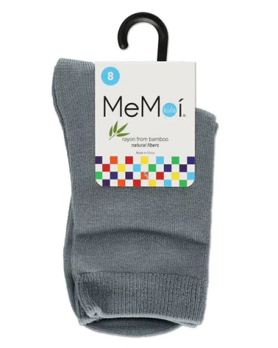 Memoi Kid's Basic Soft Rayon Crew Socks In Blue
