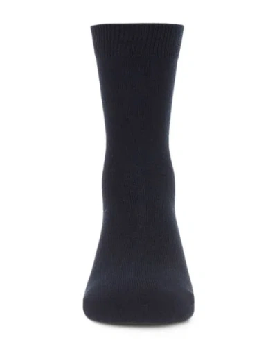 Memoi Kid's Basic Soft Rayon Crew Socks In Blue