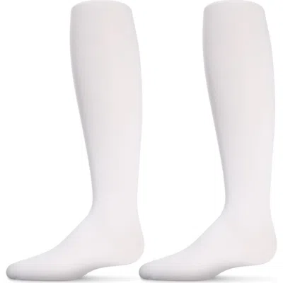 Memoi 2 Pair Pack Essentials Nylon Tights In White