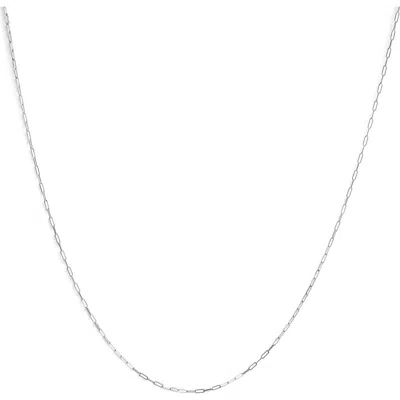 Haus Of Brilliance Unisex Solid 14k Gold 1.5mm Paperclip Chain Necklace In Metallic