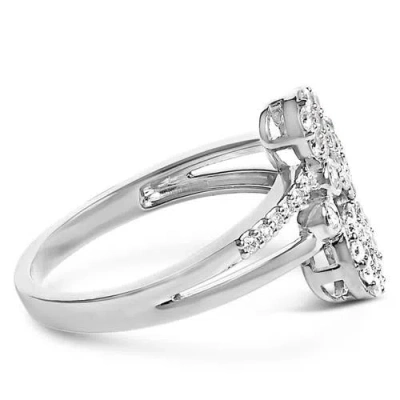 Haus Of Brilliance Silver 1/2 Cttw Diamond Scatter Composite Bypass Ring In Silver