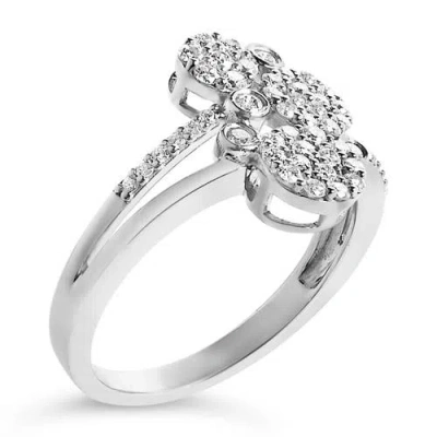 Haus Of Brilliance Silver 1/2 Cttw Diamond Scatter Composite Bypass Ring In Silver