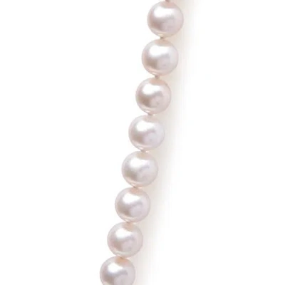 Haus Of Brilliance 14k Gold 8.0x8.5mm Akoya Pearl Strand Necklace In Metallic