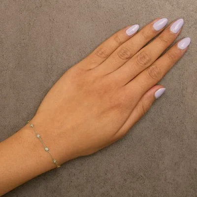 Haus Of Brilliance 14k 0.50 Ct. Tw. Lab-grown Diamond Station Bracelet In Gold