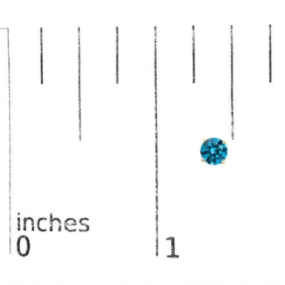 Haus Of Brilliance 14k Gold 1.00 Cttw Blue Lab Grown Diamond Stud Earrings In Blue