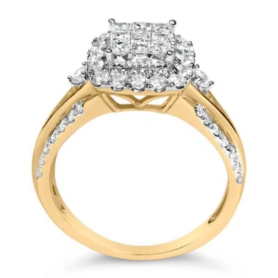 Haus Of Brilliance 10k Yellow Gold 1.0 Cttw Diamond 3-band-look Engagement Ring In Gold