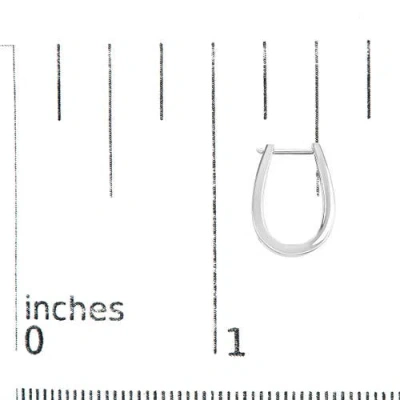 Haus Of Brilliance 14k White Gold 1/4 Ct Channel- Set Diamond Hoop Earrings In White