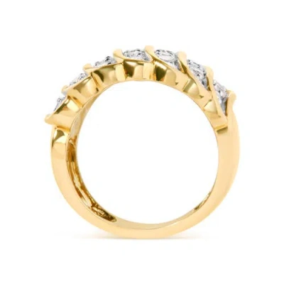 Haus Of Brilliance 14k Yellow Gold Plated Silver 2.00 Cttw Diamond Multi Row Band Ring In Yellow