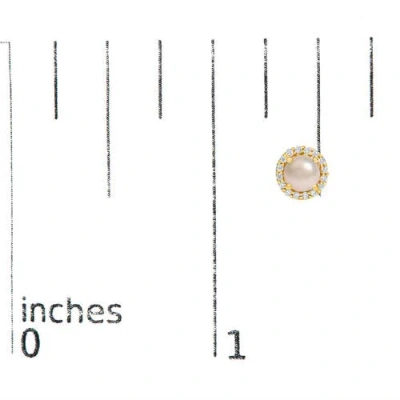 Haus Of Brilliance 10k Gold Gemstone And 1/6 Cttw Diamond Halo Stud Earring In Pink