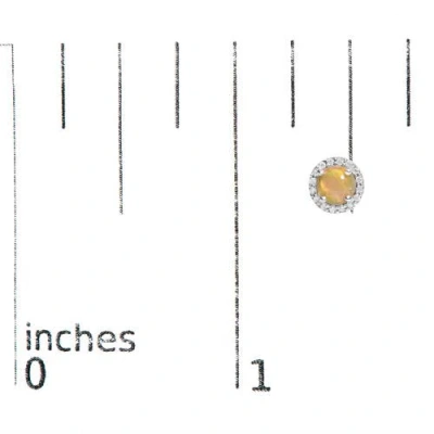 Haus Of Brilliance 10k Gold Gemstone And 1/6 Cttw Diamond Halo Stud Earring In Gold