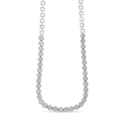 Haus Of Brilliance Igi Certified 14k White Gold 8.0 Cttw Pave Set Round-cut Diamond Cluster Graduating Riviera Statemen