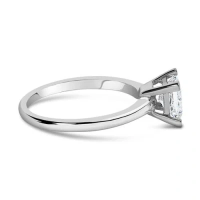 Haus Of Brilliance 14k White Gold 1.0 Cttw Princess Lab-grown Diamond Solitaire Engagement Ring In Metallic