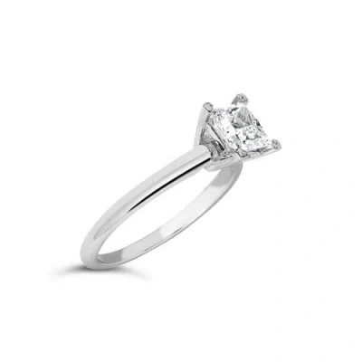 Haus Of Brilliance 14k White Gold 1.0 Cttw Princess Lab-grown Diamond Solitaire Engagement Ring In Metallic