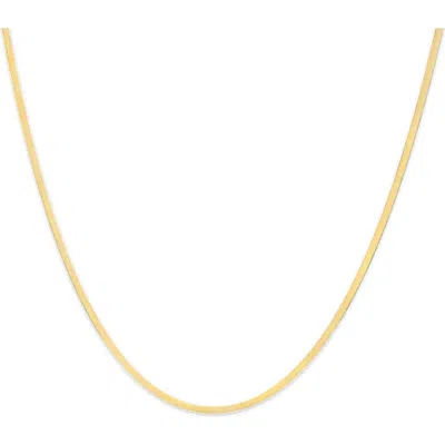 Haus Of Brilliance Unisex Solid 14k Gold 2.8mm Imperial Herringbone Chain Necklace In Yellow