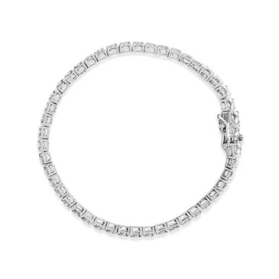 Haus Of Brilliance 14k White Gold 1.00 Cttw Lab Grown Diamond Classic Tennis Bracelet In Brown