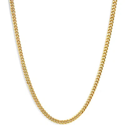 Haus Of Brilliance Semi-solid 14k Yellow Gold 6.1mm Classic Miami Cuban Chain Necklace In Gold