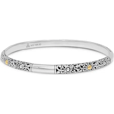 Devata Bali Filigree Bangle Bracelet In Silver