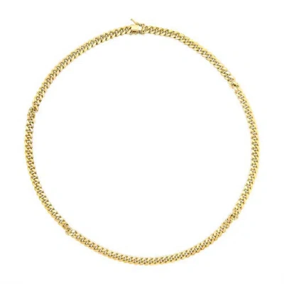 Haus Of Brilliance Semi-solid 14k Yellow Gold 6.1mm Classic Miami Cuban Chain Necklace In Gold