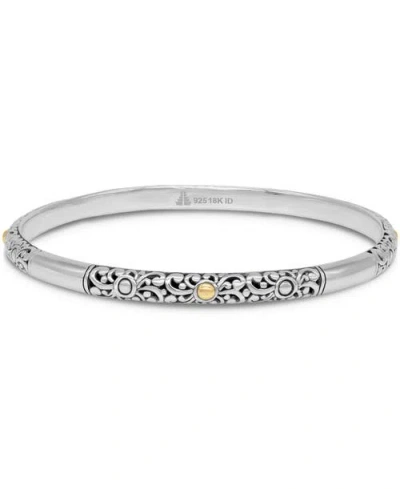 Devata Bali Filigree Bangle Bracelet In Silver