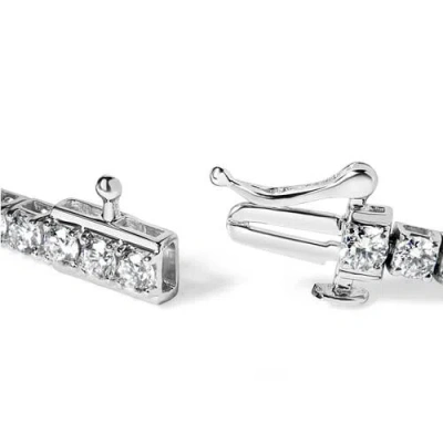 Haus Of Brilliance 14k White Gold 4.0 Cttw Classic Lab-grown Diamond Tennis Bracelet In Metallic