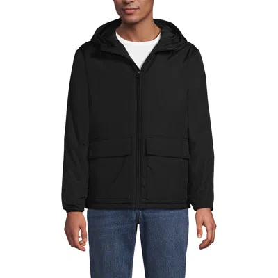 Lands' End Featherfree Insulated Hooded Jacket In Black
