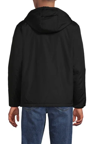 Lands' End Featherfree Insulated Hooded Jacket In Black