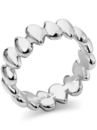 Devata Teardrop Eternity Band Ring In Metallic