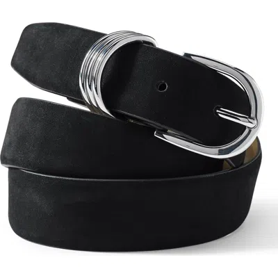 Lands' End Nubuck Multi Keeper Belt In Black