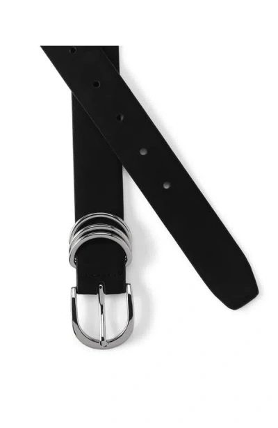 Lands' End Nubuck Multi Keeper Belt In Black