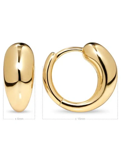 Devata Teardrop Hoop Earrings In Gold