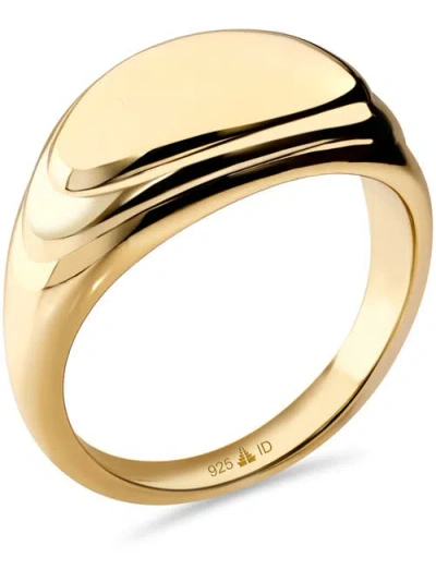 Devata Contour-lined Dome Ring In Gold