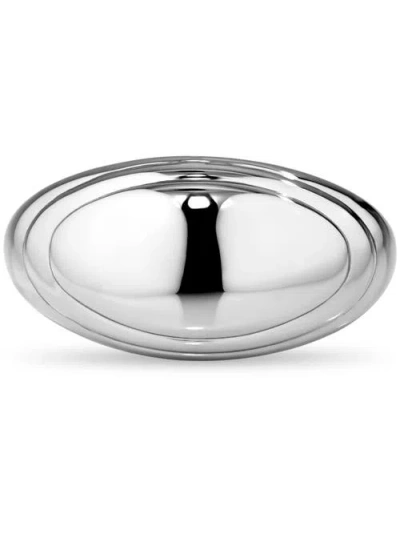 Devata Contour-lined Dome Ring In Metallic