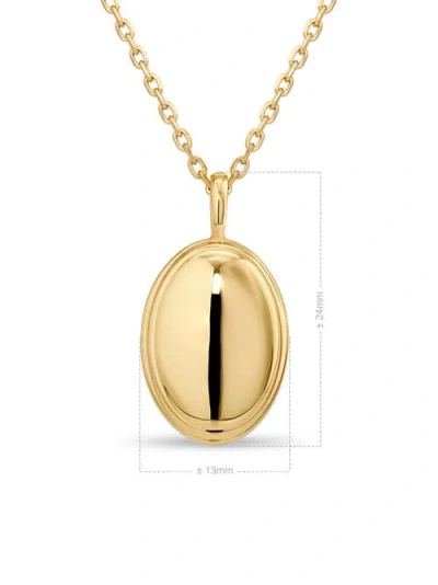 Devata Contour-lined Dome Pendant Necklace In Gold