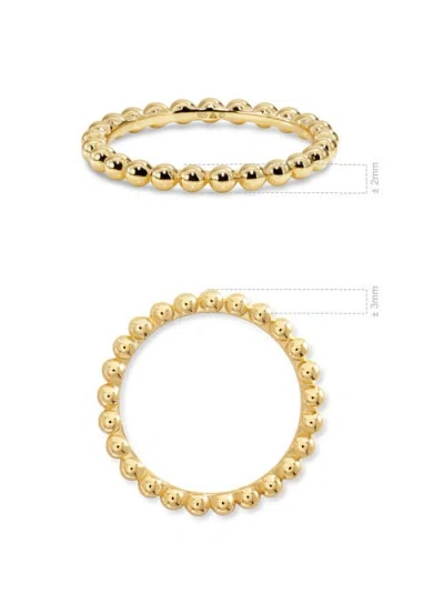 Devata Beaded Ball Ring In Gold