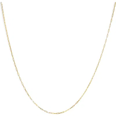 Haus Of Brilliance Unisex Solid 14k Gold 1.5mm Paperclip Chain Necklace In Multi