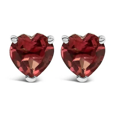 Haus Of Brilliance 14k Gold 5mm Heart Cut Gemstone Solitaire Stud Earrings In Brown