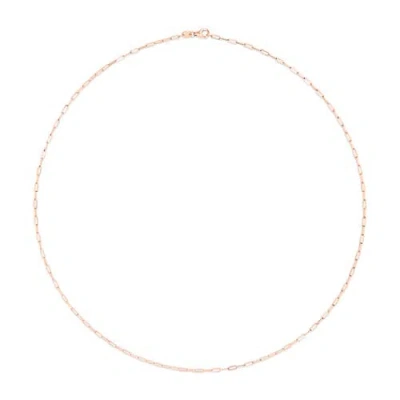 Haus Of Brilliance Unisex Solid 14k Gold 1.5mm Paperclip Chain Necklace In Multi