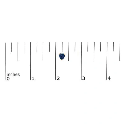 Haus Of Brilliance 14k Yellow Gold 5mm Heart Cut Sapphire Solitaire Stud Earrings In Blue