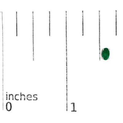 Haus Of Brilliance 14k Gold Oval Cut Gemstone Birthstone 5x3 Mm Stud Earrings In Green