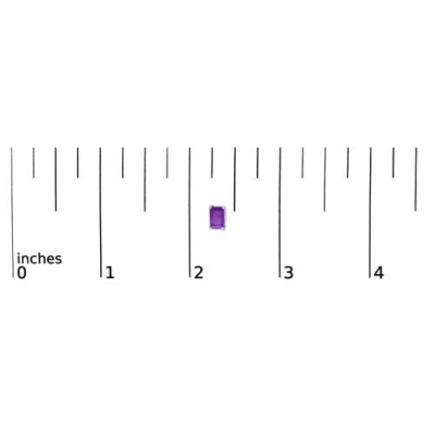 Haus Of Brilliance 14k Gold 6x4mm Emerald Shaped Gemstone Solitaire Stud Earrings In Purple