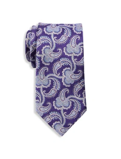 Oak Hill Premium By Dxl Big & Tall Paisley Vines Tie In Purple