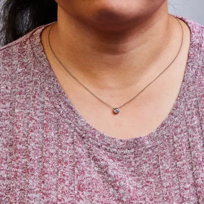 Haus Of Brilliance 10k Gold 1/3 Cttw Diamond Bezel-set Solitaire Pendant Necklace In Gold